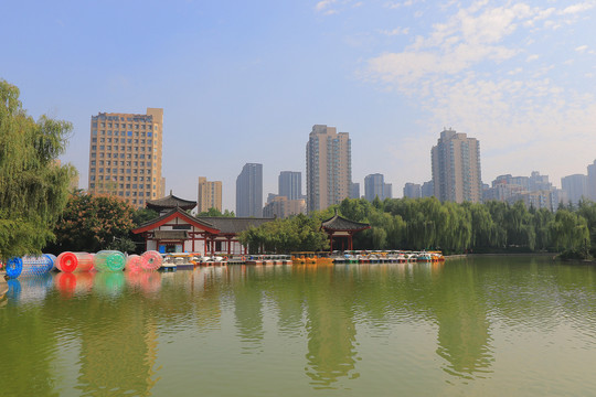 陕西西安丰庆公园古建筑