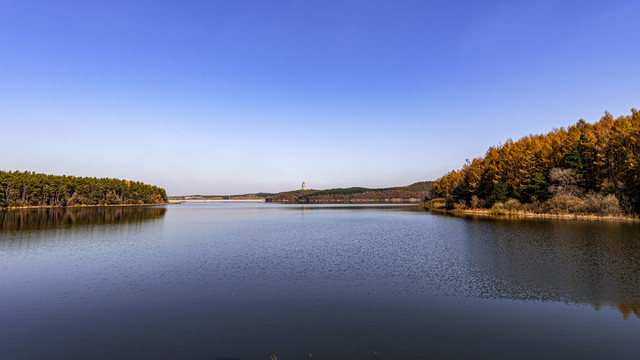 长春净月潭国家森林公园秋季风景