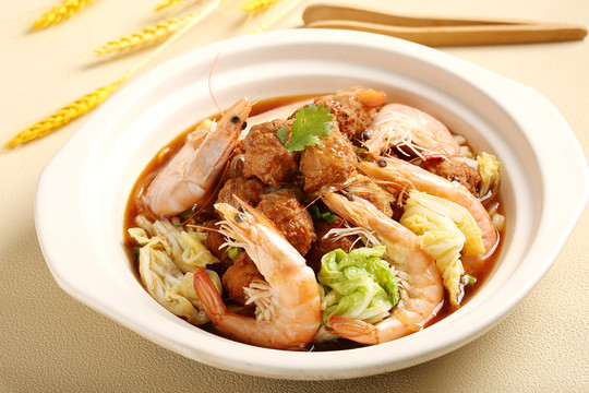 大虾丸子炖白菜