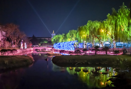 周庄古镇夜景