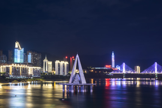 福建南平延平城市夜景