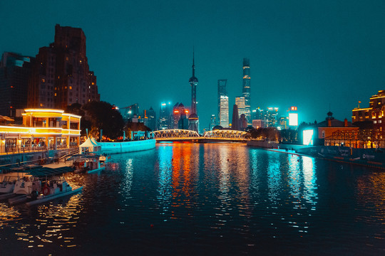 苏州河夜景