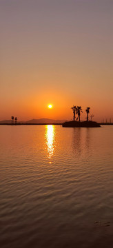 珠海金湖公园夕阳