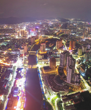 中山市岐江河畔夜景