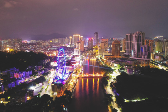 中山岐江河畔夜景