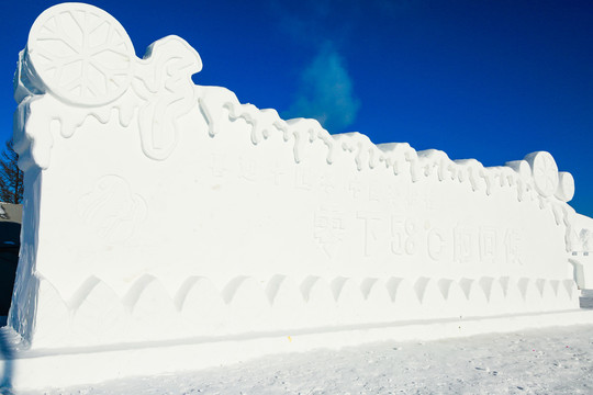 雪雕墙