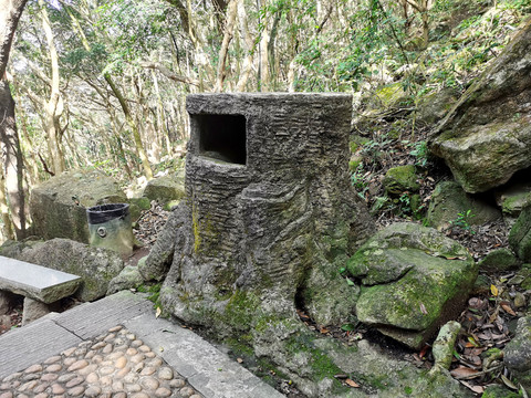 风景区大树根造型垃圾桶