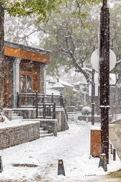 北京胡同雪景