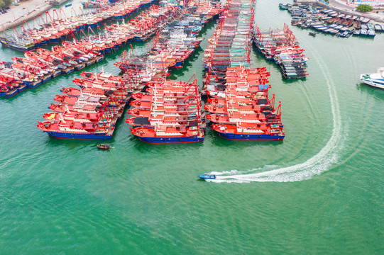 广西北海国际港码头渔船