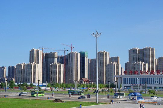 齐齐哈尔城市建筑群景观