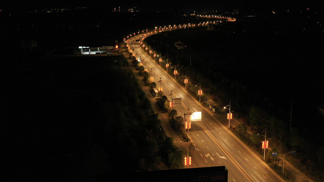 江西永新将军大道夜景