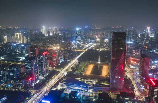 重庆两江新区夜景