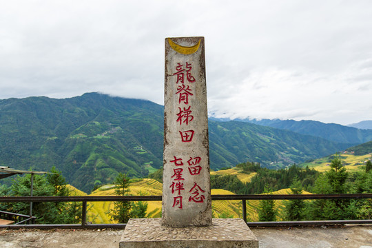 平安壮族梯田七星伴月景观石