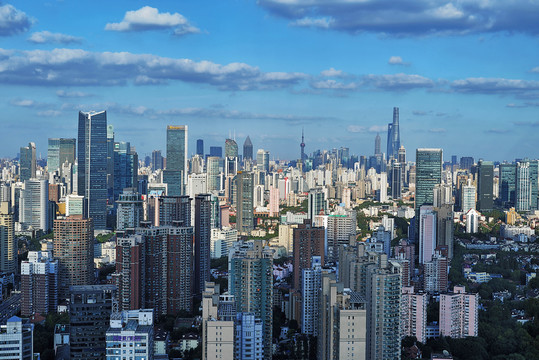 上海浦西静安黄埔城市建筑风光