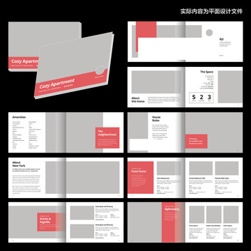 红色产品画册cdr设计模板