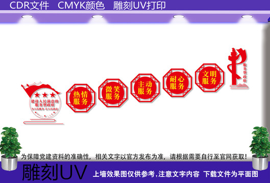 服务型政府楼道文化墙
