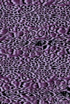 紫色豹纹云纹印花图