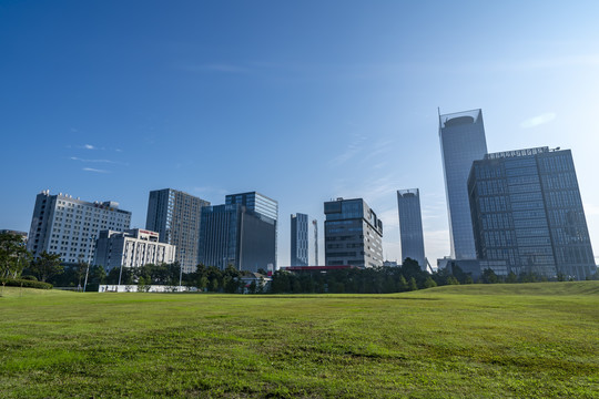 金融区建筑群背景图