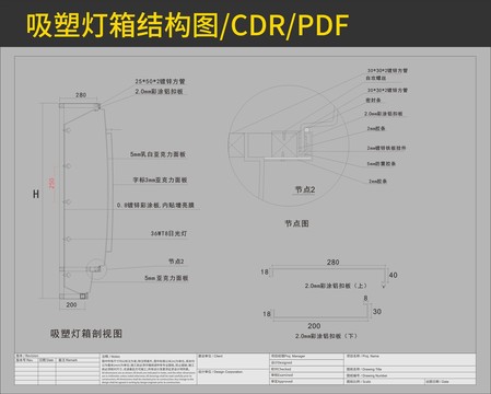 吸塑灯箱结构图