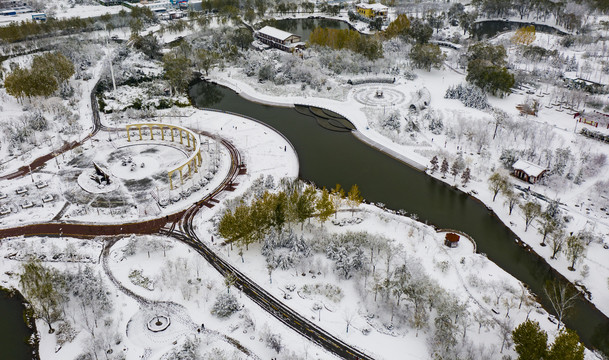 凤凰苑植物园雪景