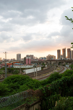 广西南宁铁路铁轨