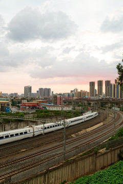广西南宁铁路铁轨