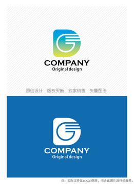 DG字母logo设计