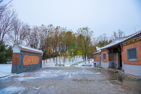 北京园博园闽园雪景