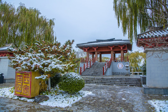 北京园博园西安园雪景