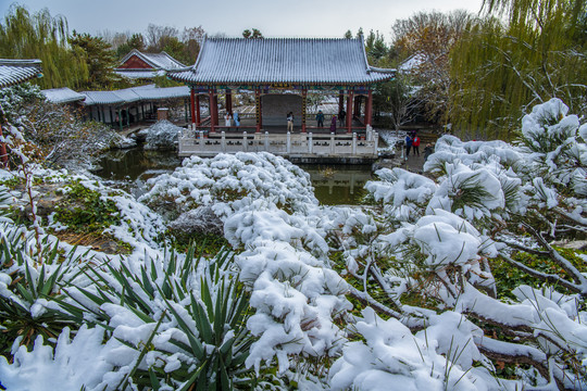 北京园博园北京园雪景