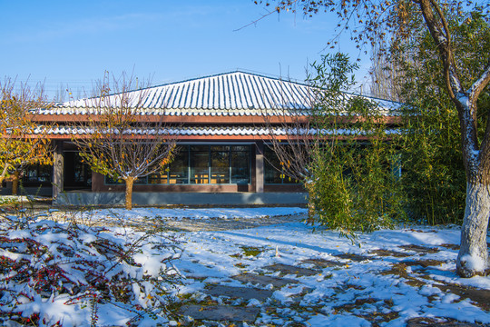 北京园博园梦唐园雪景