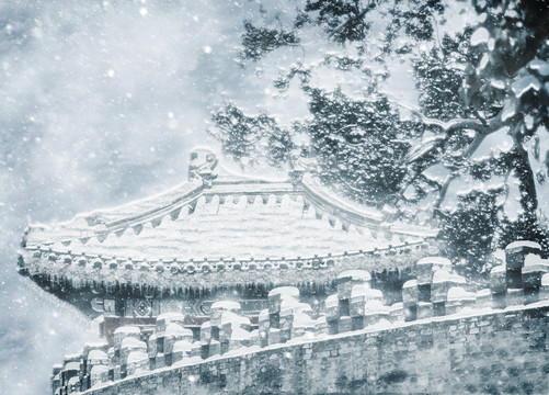 北京团城雪景