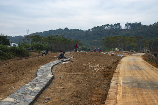 美丽乡村建设工地