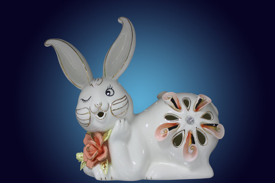陶瓷白兔