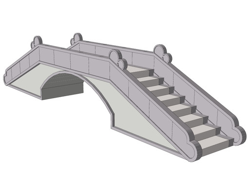 单孔平顶石拱桥