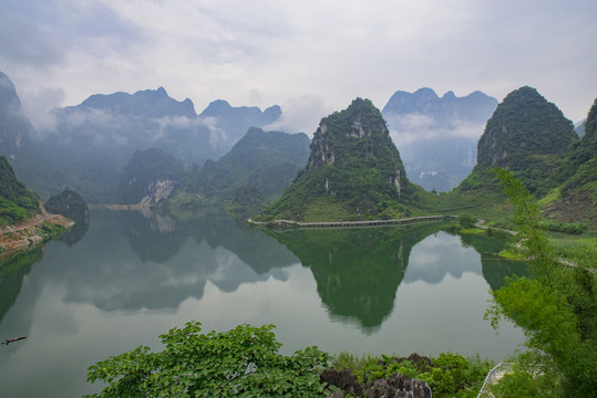 湖泊山水自然风景