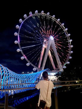 欢乐港湾夜景灯光