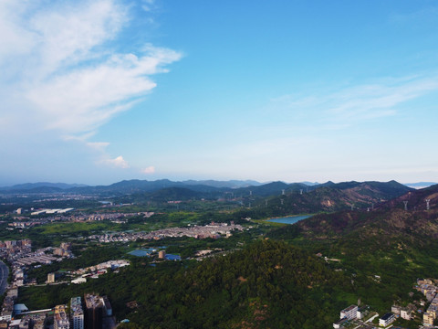 广东省普宁市城市风光航拍