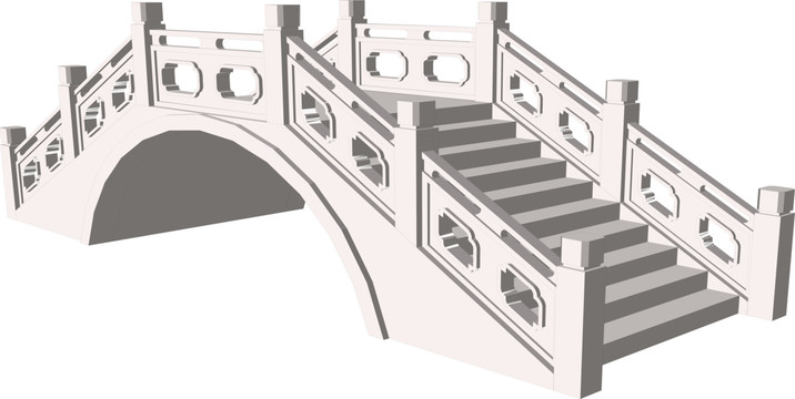 公园园林古建石拱桥