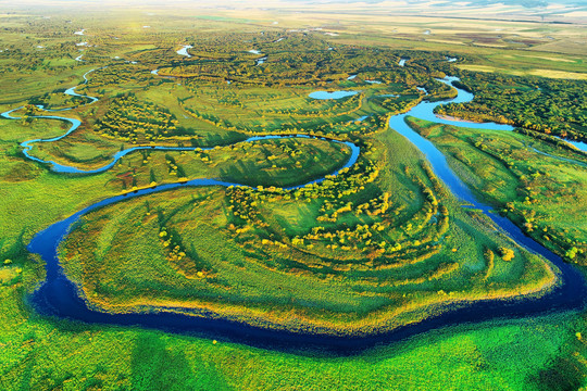 内蒙古海拉尔河湿地风光