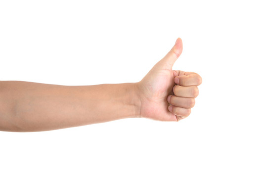 一只手竖起大拇指表示赞扬