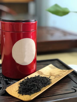 正山小种茶叶特写