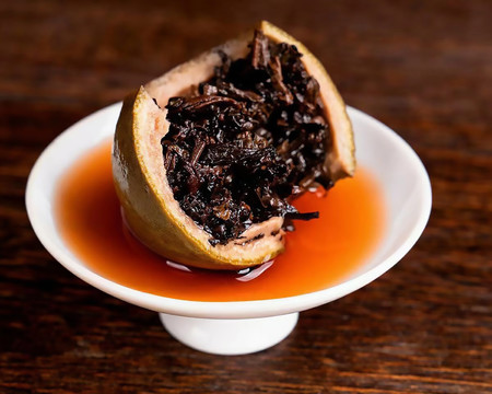 小青柑茶水特写