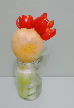 土豆西红柿雕刻艺术