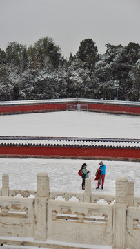 天坛雪景