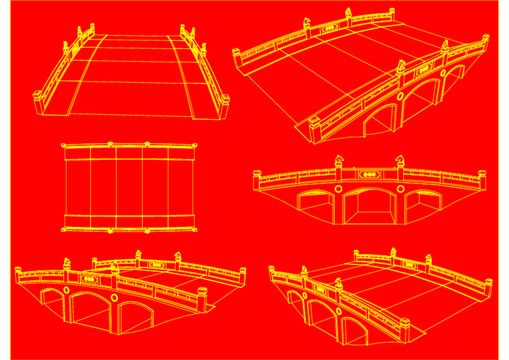 乡村三孔石拱桥公路桥