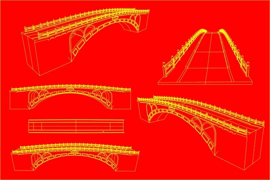 仿赵州桥施工图