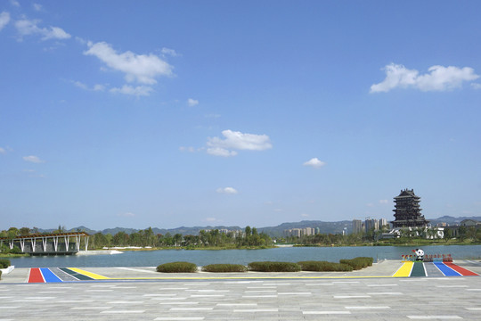 成都东安湖水景