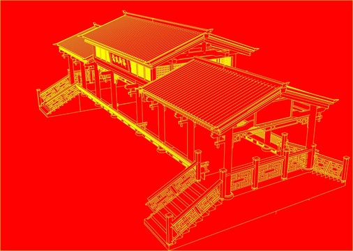 廊桥立面施工图