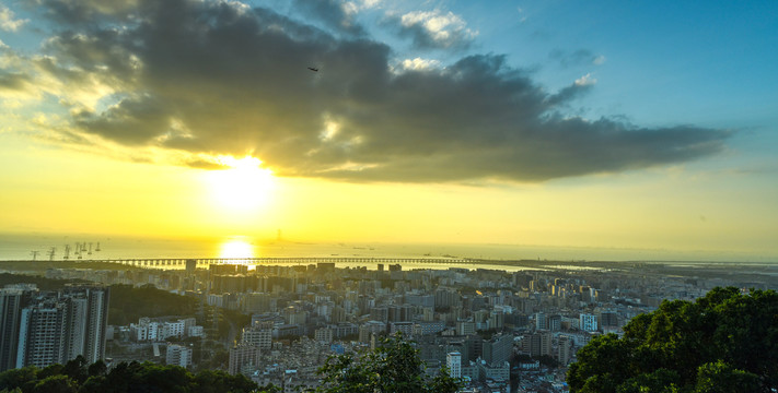 深圳铁仔山公园看日落